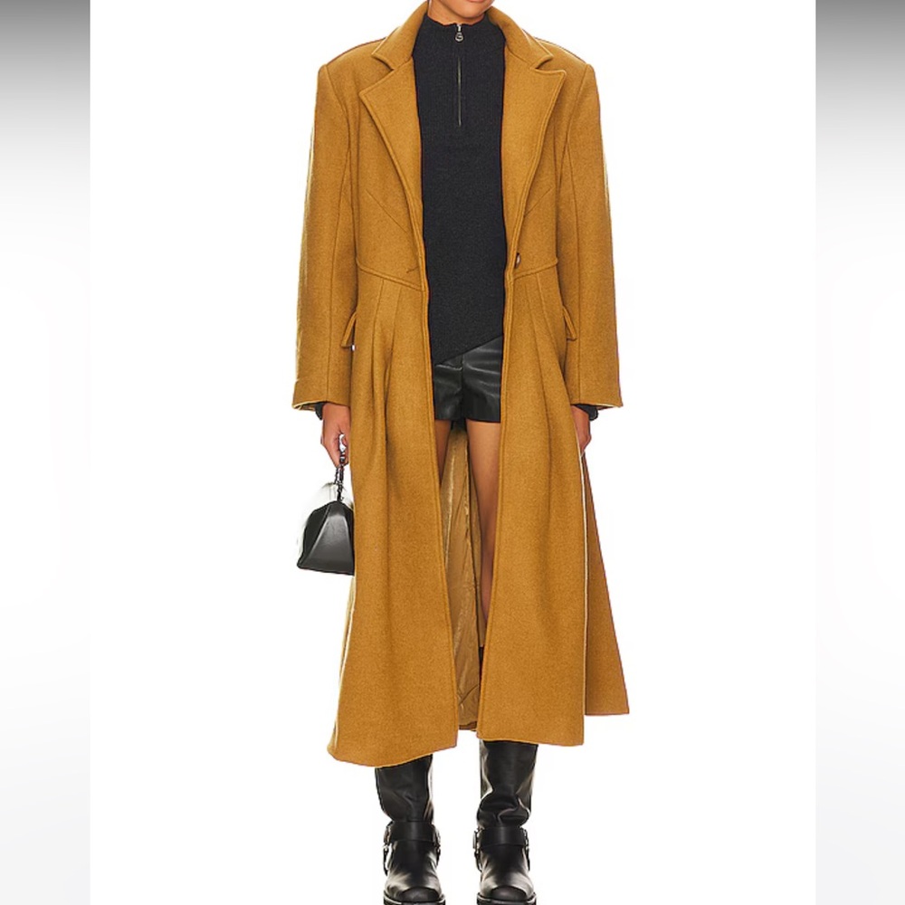 Free people Victoria long wool blend coat size M